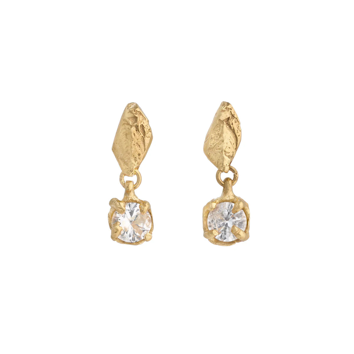 Mini Tota White Sapphire Earrings