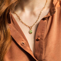 Labradorite Gem Slice Chunky Chain Necklace | Adventure (Gold Plated)Labradorite