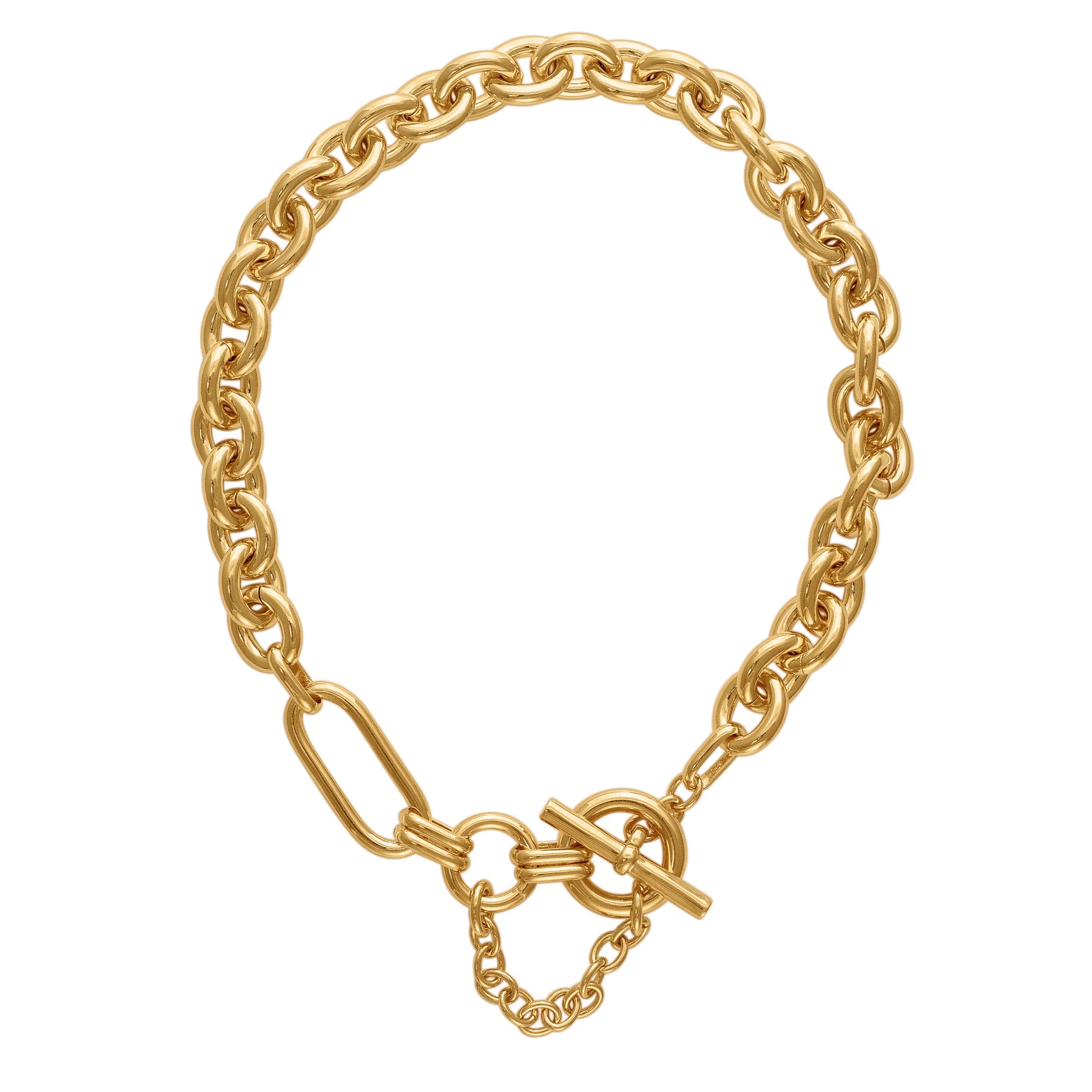 Chunky Gold T-Bar Chain