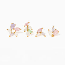 Pastel Leaf Stud Set - Gold