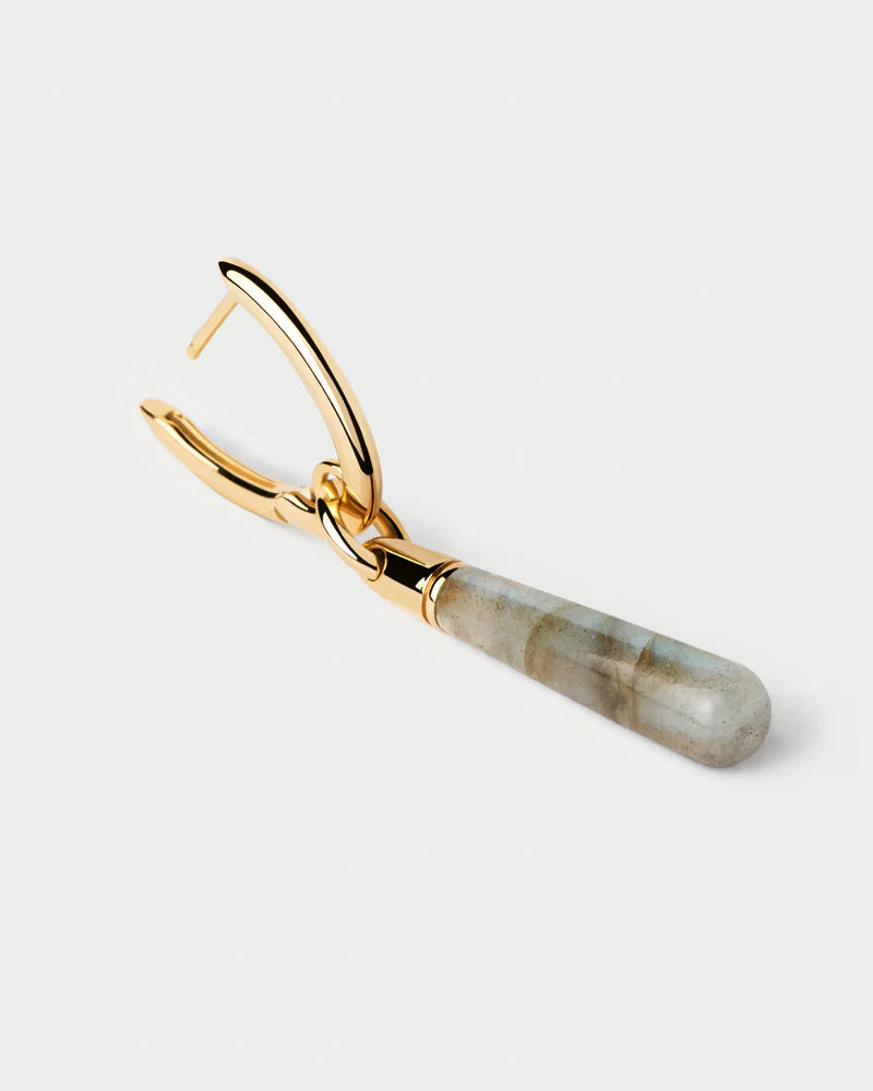 Labradorite Large Jupiter Single Hoop