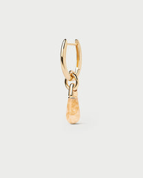 Yellow Aventurine Jupiter Single Hoop