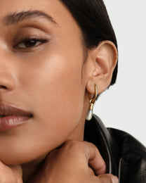 Labradorite Jupiter Single Hoop