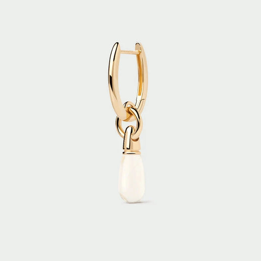 Rock crystal Jupiter single hoop