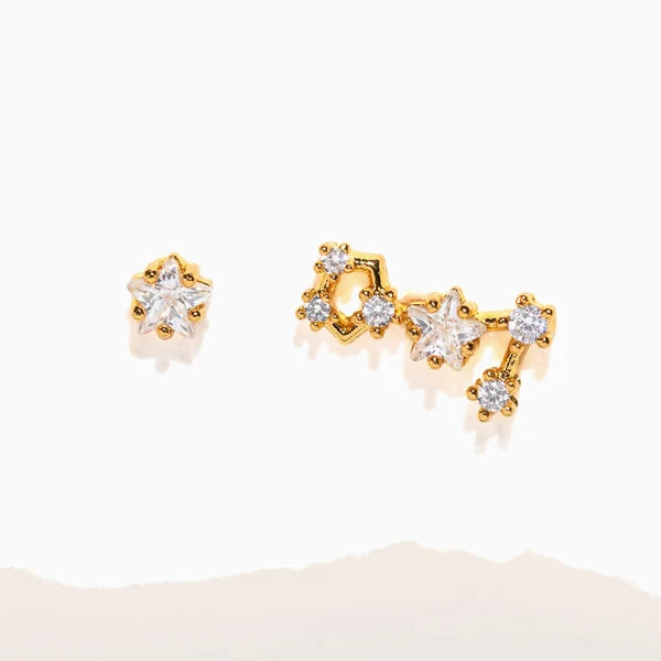 Constellation Studs - Gold / Pisces