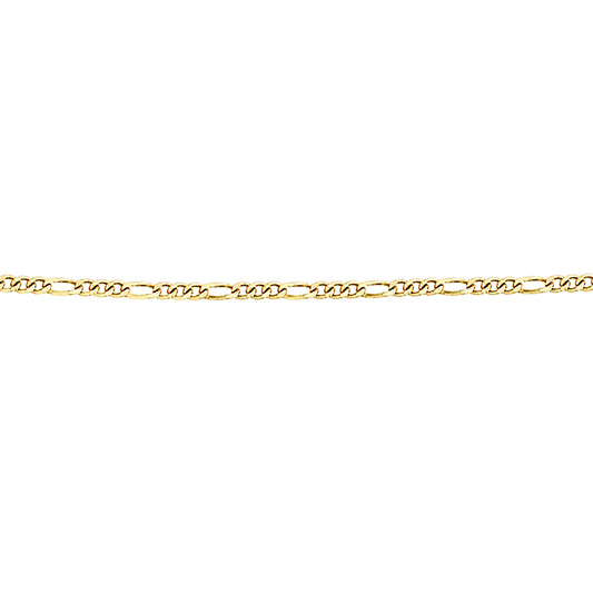 Venice - 9ct Yellow Gold 1.1mm Diamond Cut Figaro