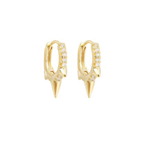Picchi Gold Plated Spike Huggie Hoop Earring