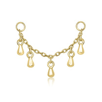 INDRA Droplet Earring Chain SILVER