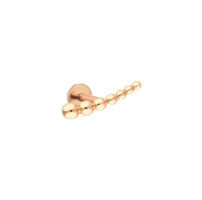 7 Ball Plain Gold Arc Piercing 8.00mm