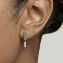 Green Aventurine Ginger Single Earring
