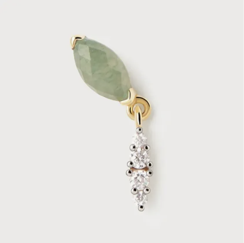Green Aventurine Ginger Single Earring