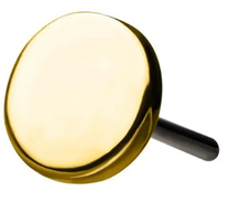 14Kt Solid Gold Threadless Disk Top