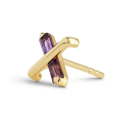 Amethyst Butterfly Kiss Earring (Large)