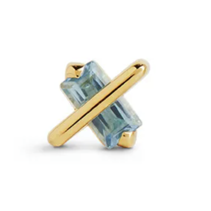 Gold and Topaz Butterfly Kiss Earring (Small)