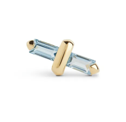 Gold and Topaz Candy Kiss Earring (Large)