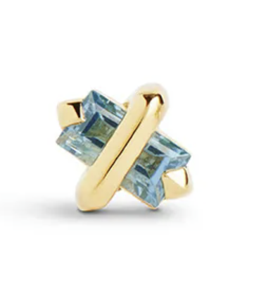 Gold and Topaz Candy Kiss Earring (Small)