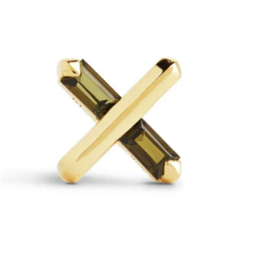 Gold and Tourmaline Butterfly Kiss Earring (Large)