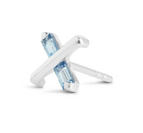 Silver and Topaz Butterfly Kiss Earring (Large)
