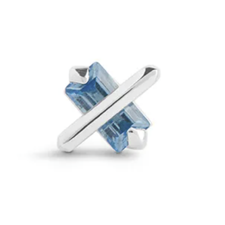 Silver and Topaz Butterfly Kiss Earring (Small)