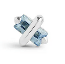 Silver and Topaz Candy Kiss Earring (Small)