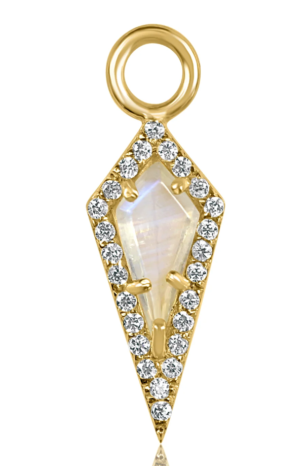 AURA Mini Moonstone Pavé Kite Charm