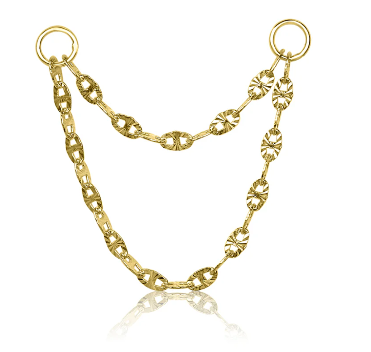 Gold Shimmer Layered Chain Charm
