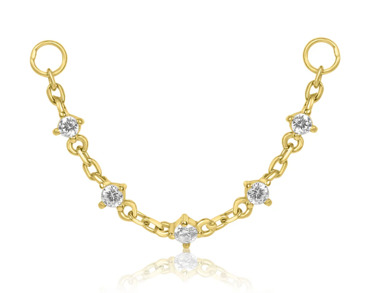 Gold Crystal Chain Charm