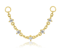 Gold Crystal Chain Charm