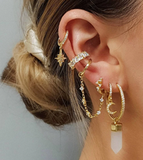 Gold Crystal Chain Charm