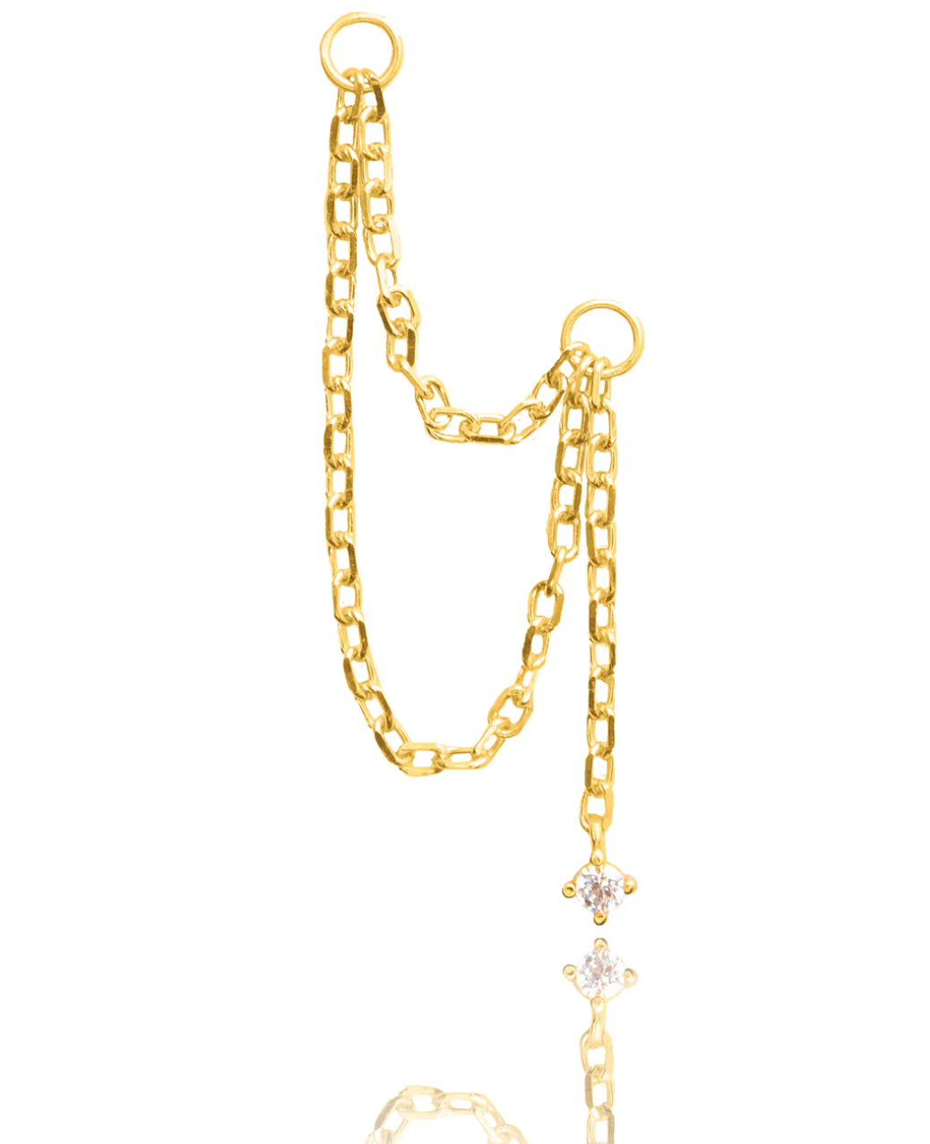 Gold Layered Drop Chain Charm