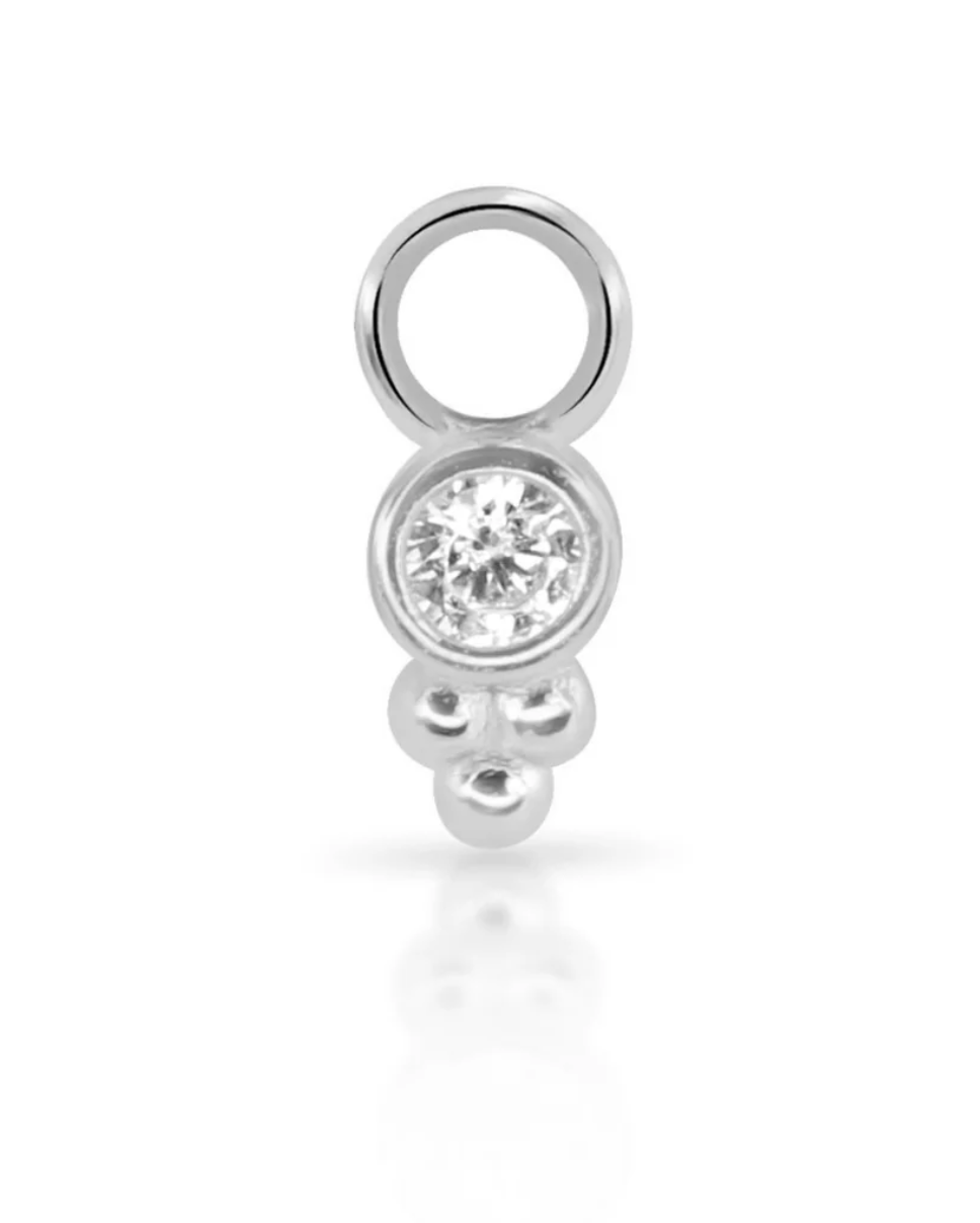 Silver CALI Boho Bead Charm