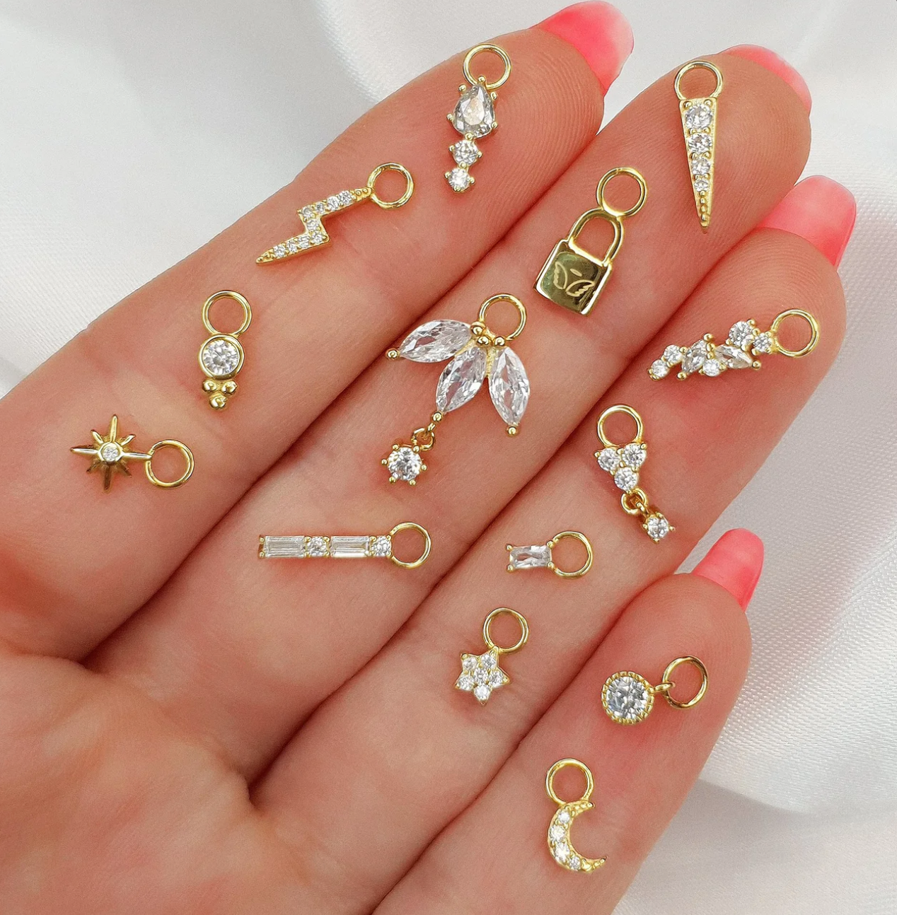 Gold Mini Moon Charm