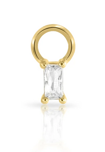 Gold Tiny Baguette Charm