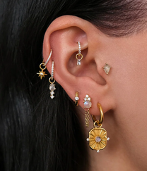 Silver Tiny Baguette Charm