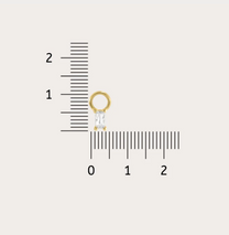 Silver Tiny Baguette Charm