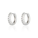 Huggie Earrings with Clear Stones