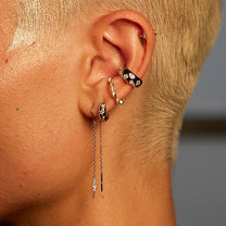 Silver Sparkling Lightning Bolt Threader