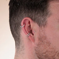 Silver Slim Plain Single Ear Cuff