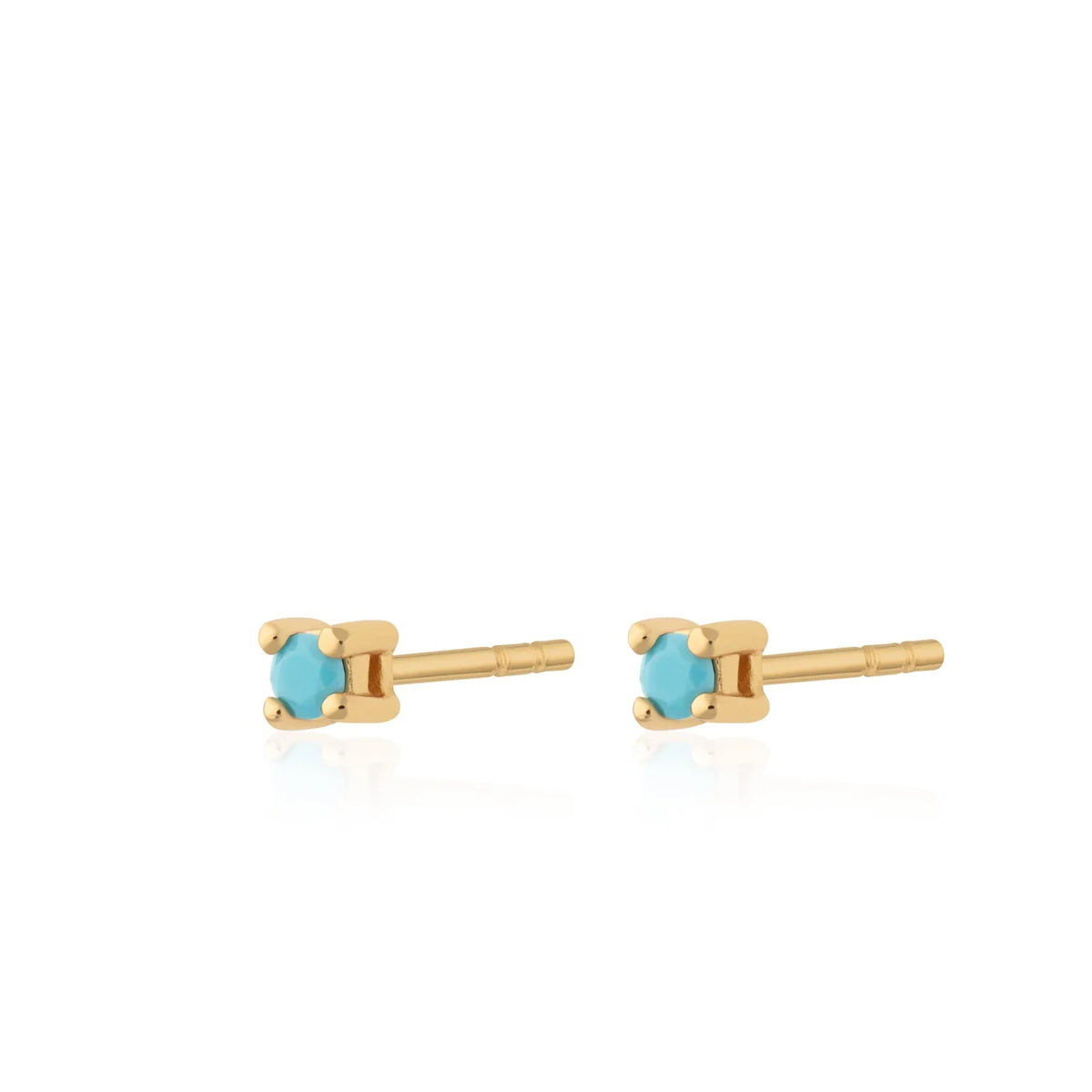 Teeny Tiny Stud Earrings - Turquoise