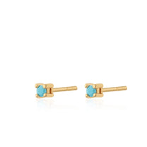 Teeny Tiny Stud Earrings - Turquoise