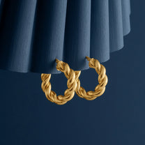 Thick Gold Spiral Earrings