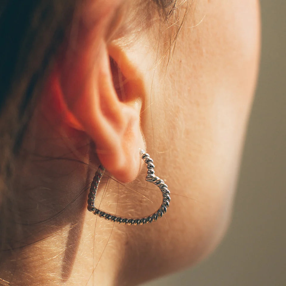 Twisted Heart Earrings
