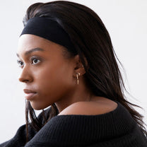 Vertex Gold Plated Spike Huggie Hoop Earring