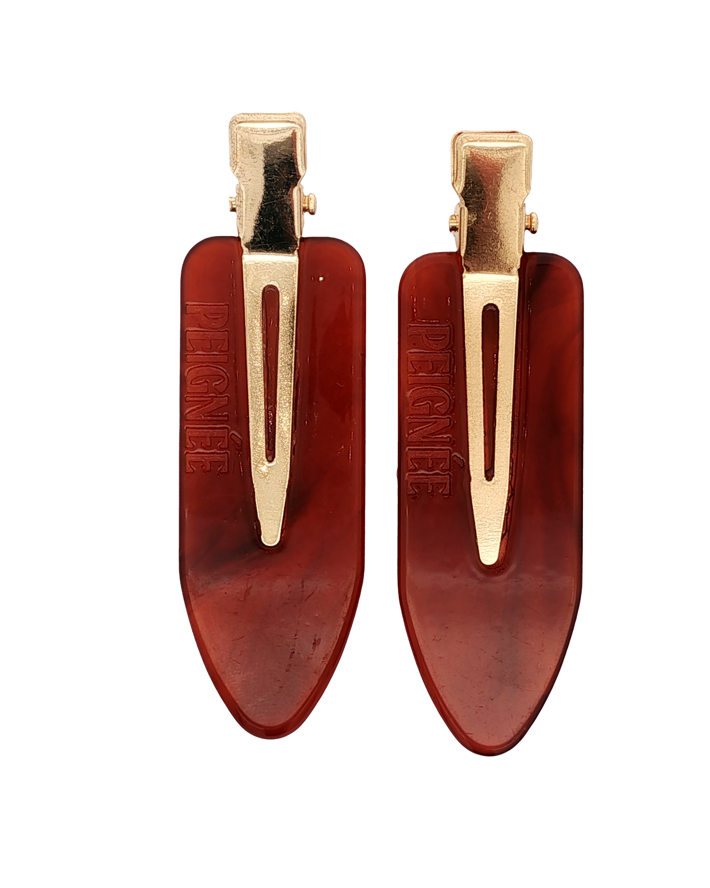 Delicate Red Hairpins (Pair)