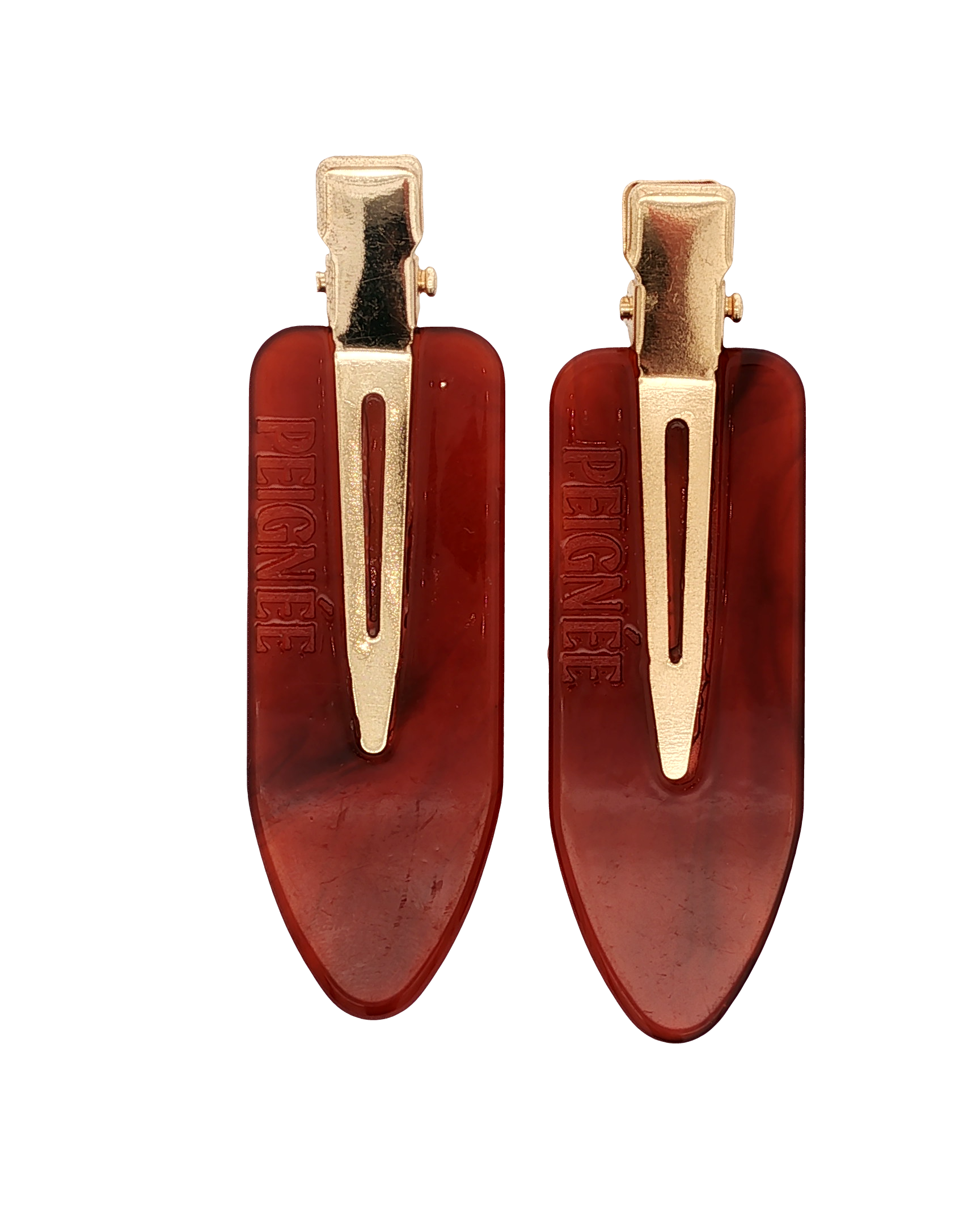 Delicate Red Hairpins (Pair)