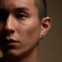 Silver and Topaz Candy Kiss Earring (Small)