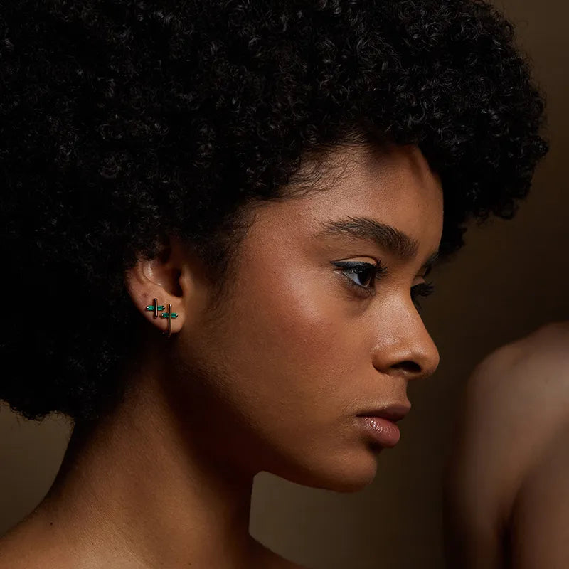 Gold and Topaz Angel Kiss Earring