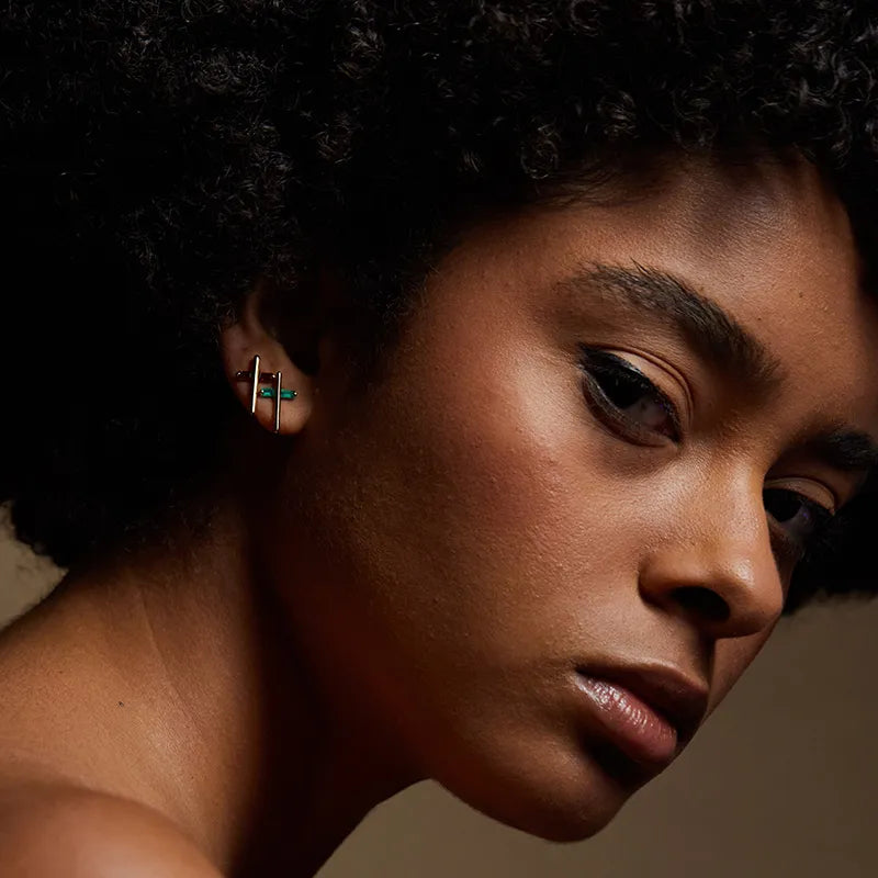 Gold and Topaz Angel Kiss Earring