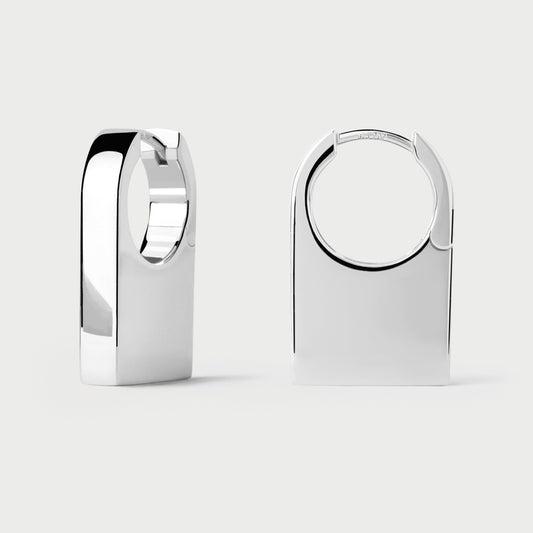 Chicago silver hoops