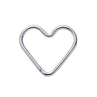 Sterling Silver 5.5 X 7.1mm Heart-Shaped Closed Ring